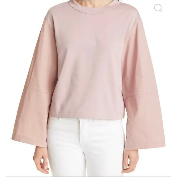 Club Monaco Boxy Bell Sleeve Knit Top Mauve M - Picture 1 of 7